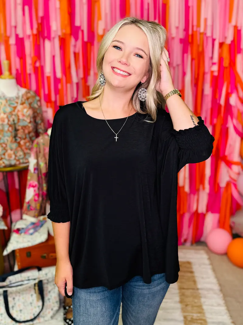 Pretty Little Detour Top - Black