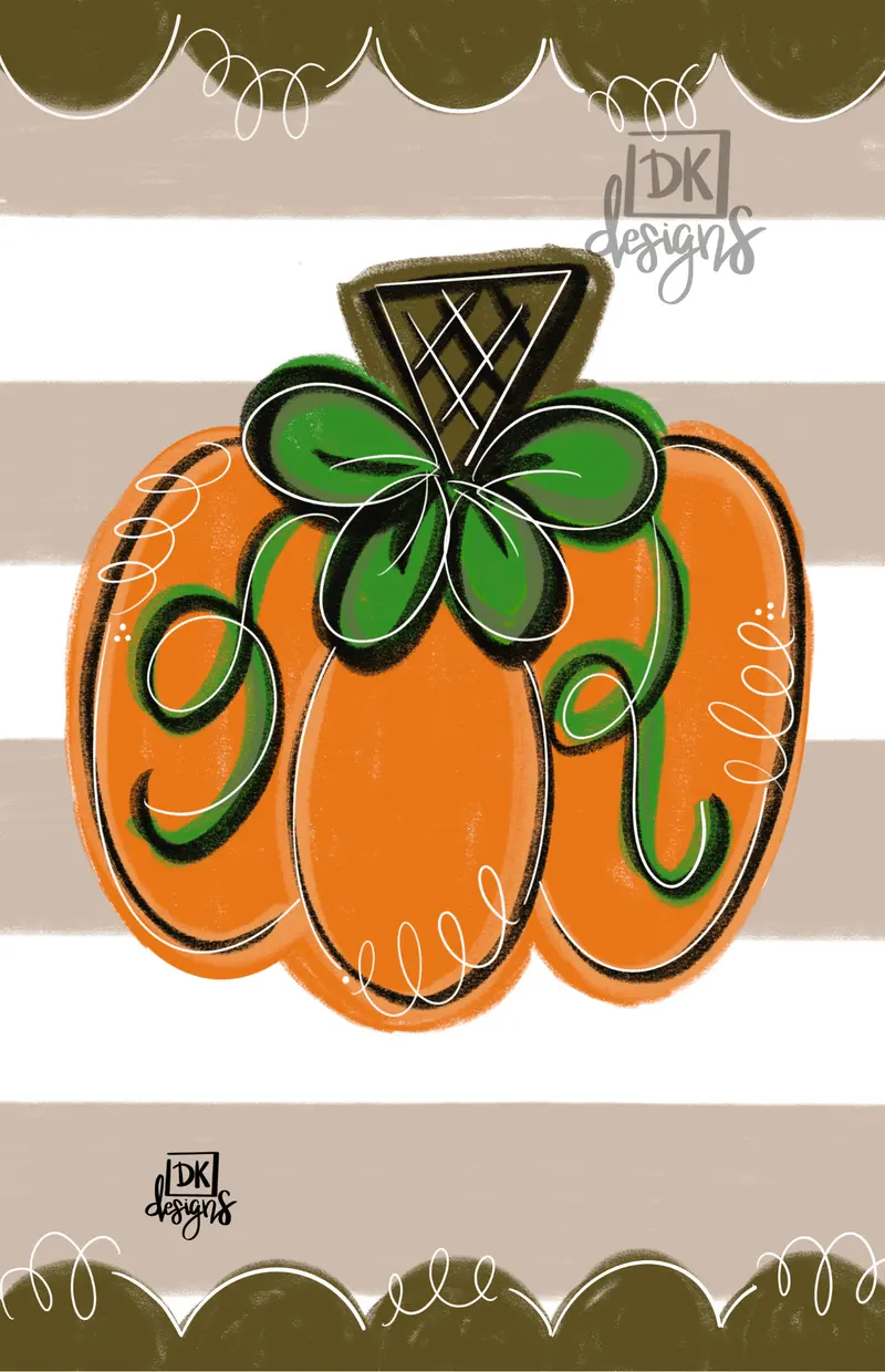 Pumpkin Garden Glam Flag