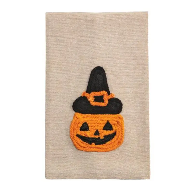Pumpkin Halloween Rope Towel by Mudpie
