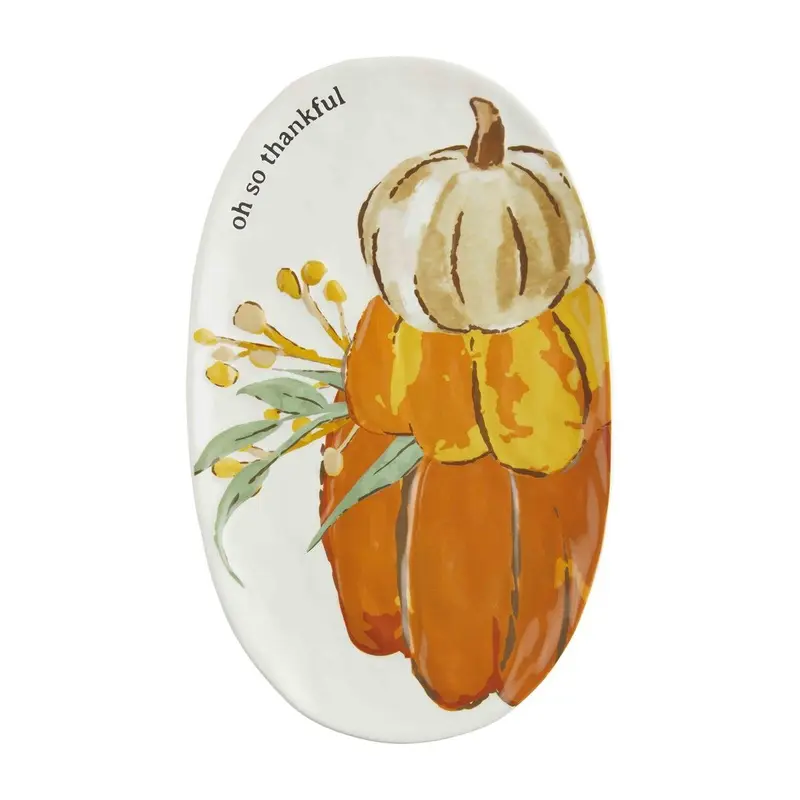 Pumpkin Stack Platter by Mudpie