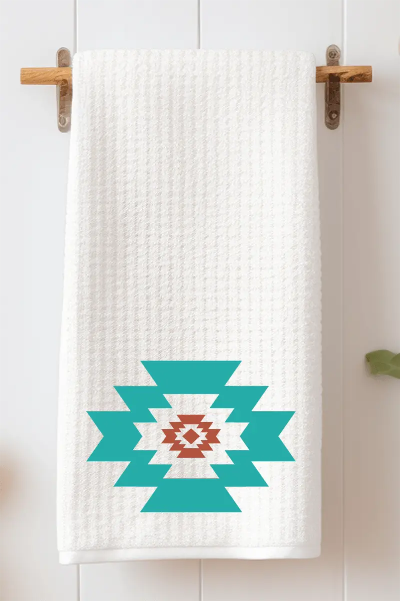 Punchy Aztec Waffle Kitchen Towel