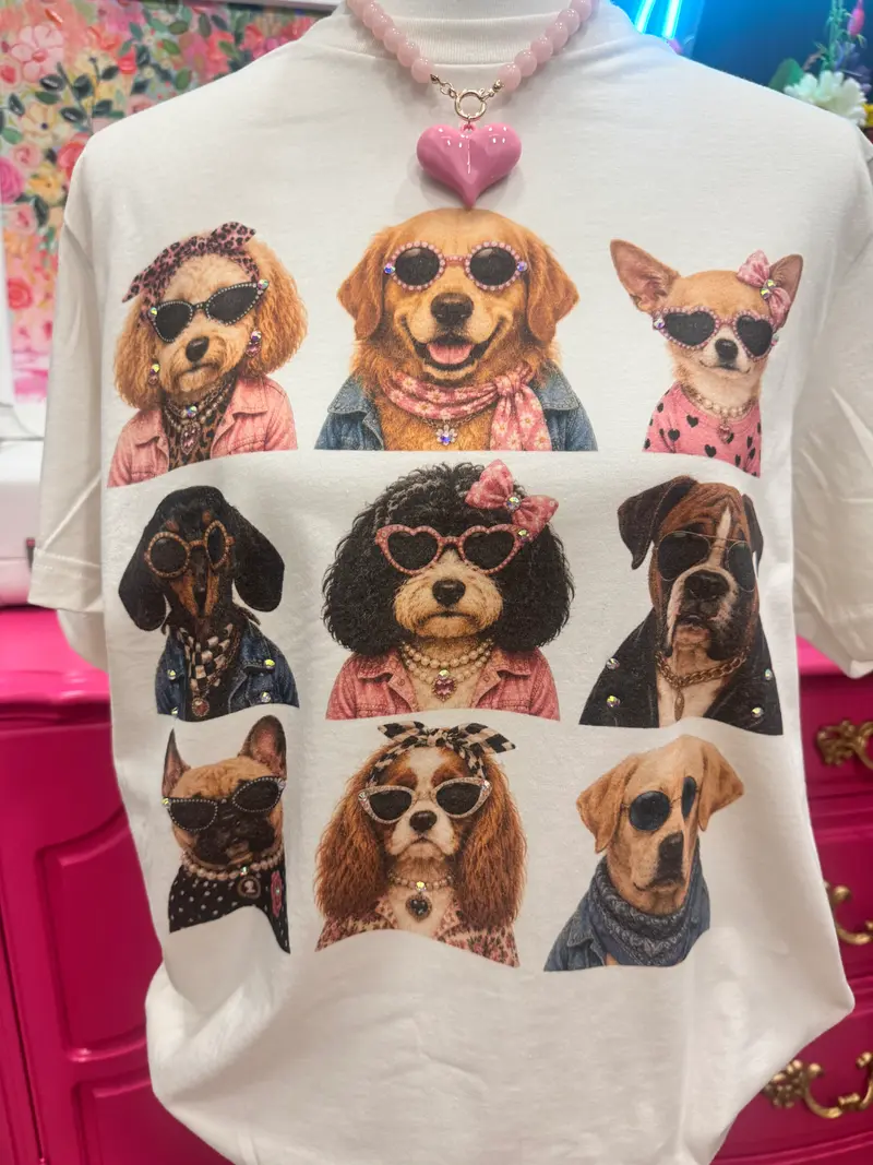 Pup Collage Boujee Tee - PGB EXCLUSIVE