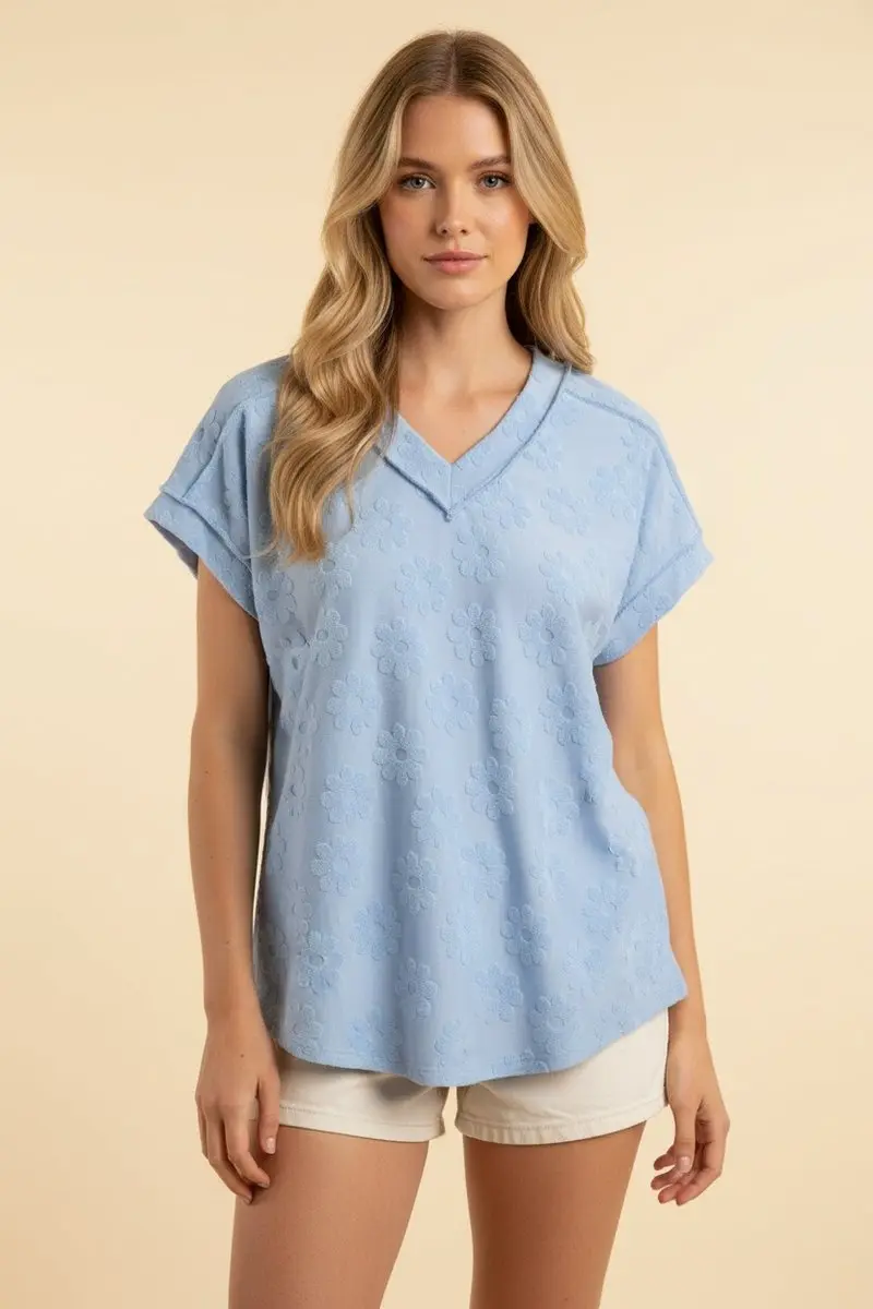 Push The Limit Top - Lt Blue