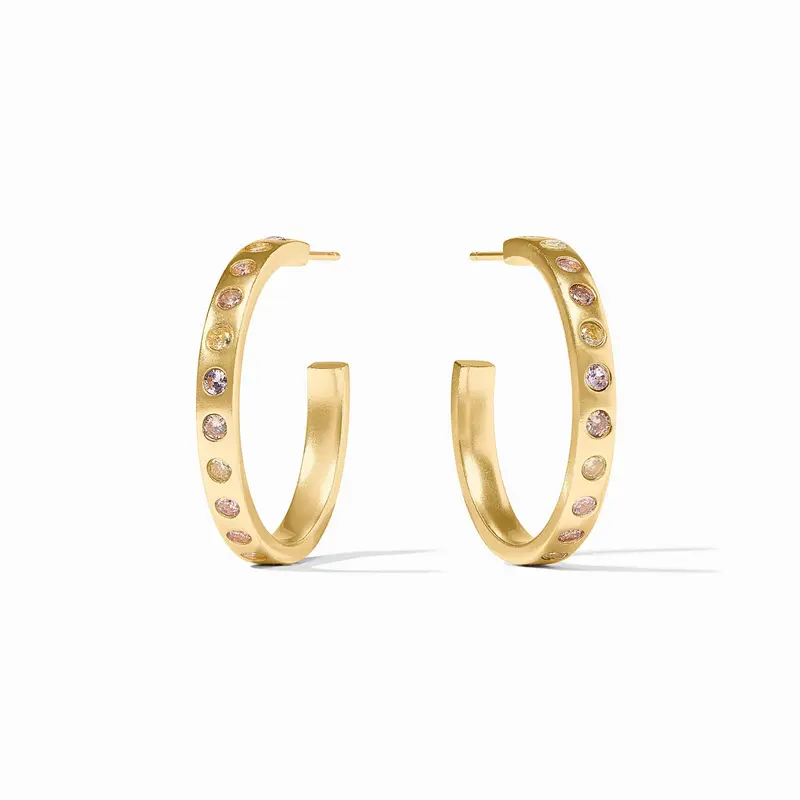 Rainbow Hoops in Champagne Radiance