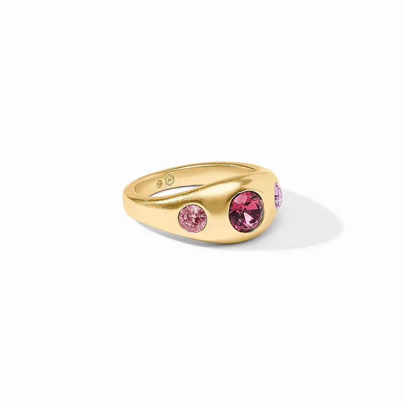 Rainbow Signet Ring in Pink Dawn
