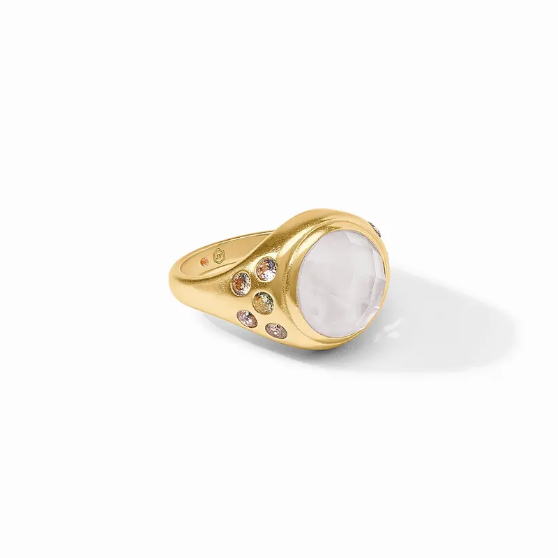 Rainbow Statement Ring in Iridescent Clear Crystal