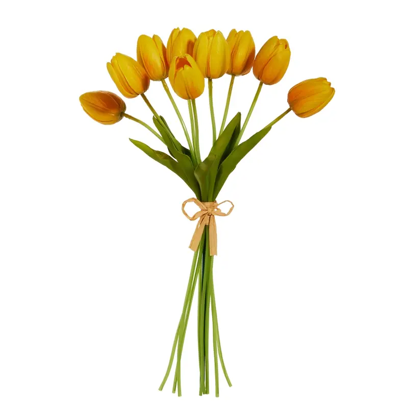 Real Touch Yellow Tulip Bundle 15 in