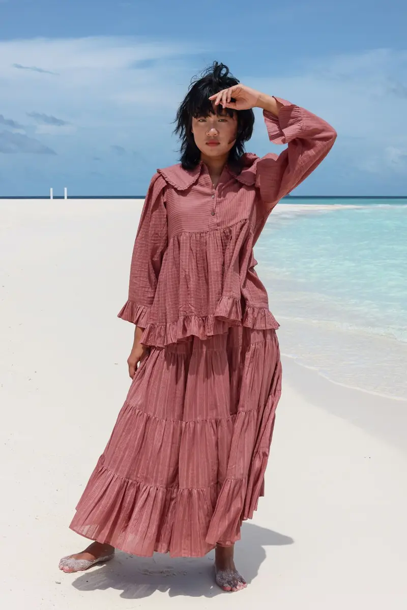 Recycled Cotton Pink Skirt