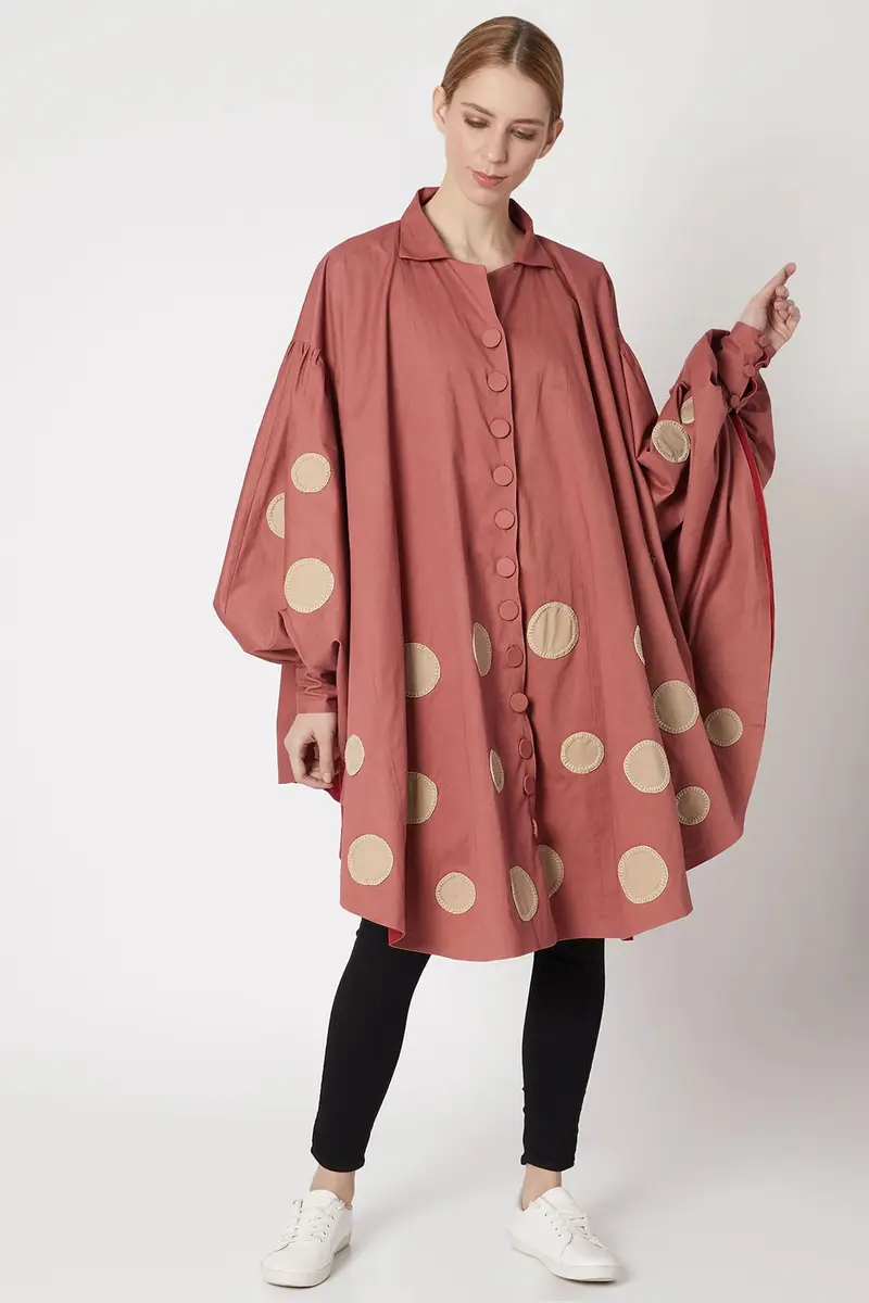 Red Collar Polka Jacket