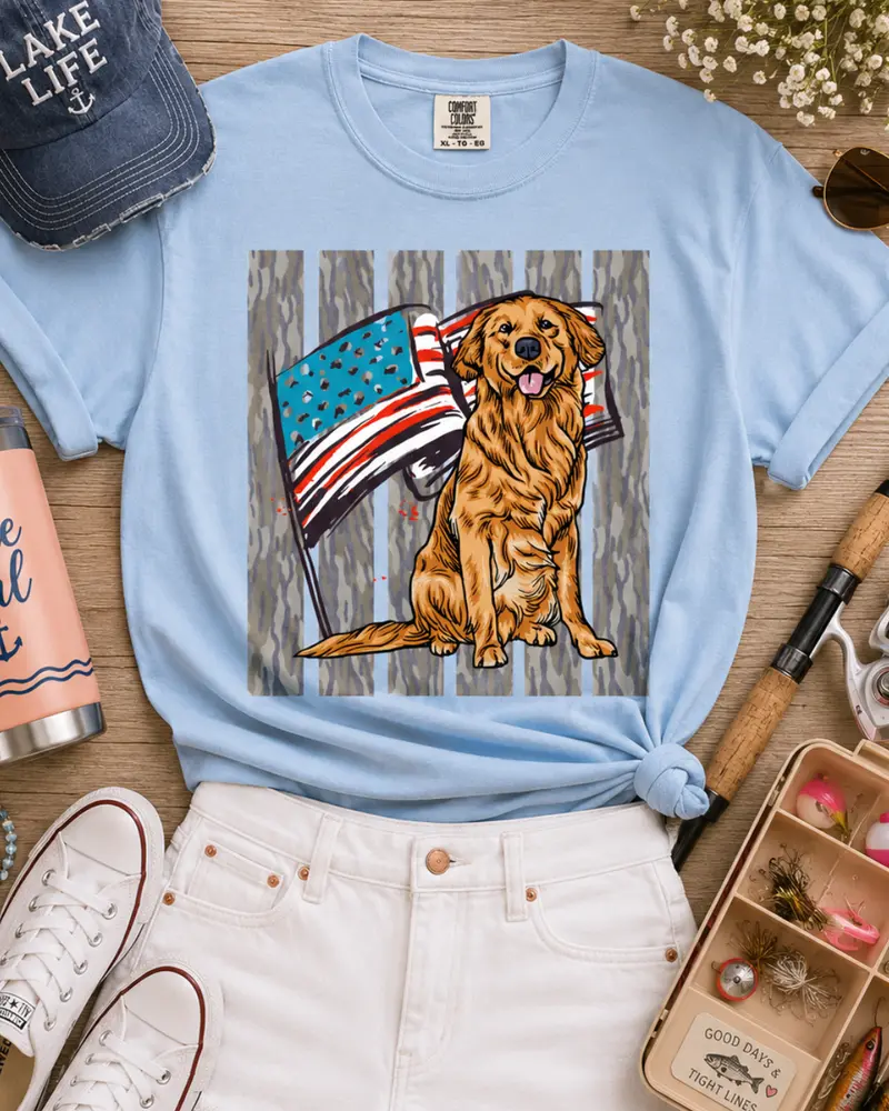 Red, White & Woof Tee