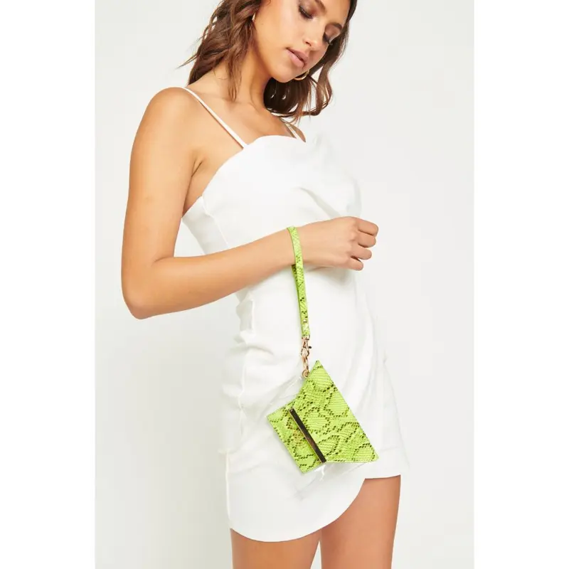 Reese - Neon Snake Wristlet