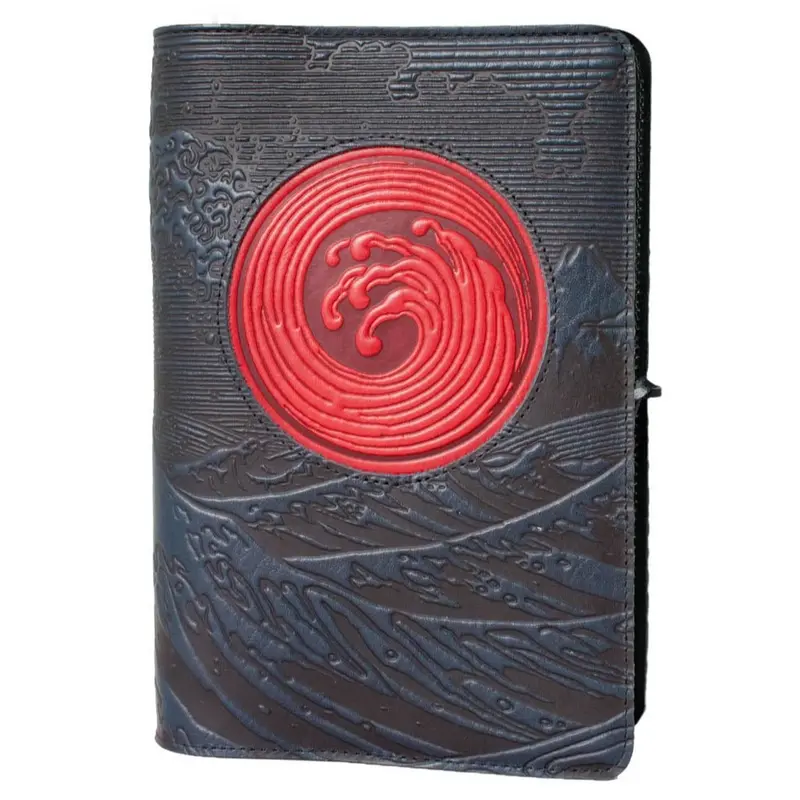 Refillable Leather Icon Luxe Journal, Zen Wave