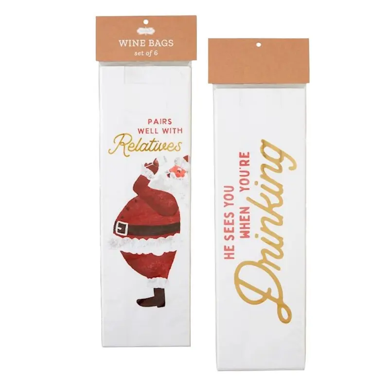 Relatives Christmas Paper Wine Bag by Mudpie