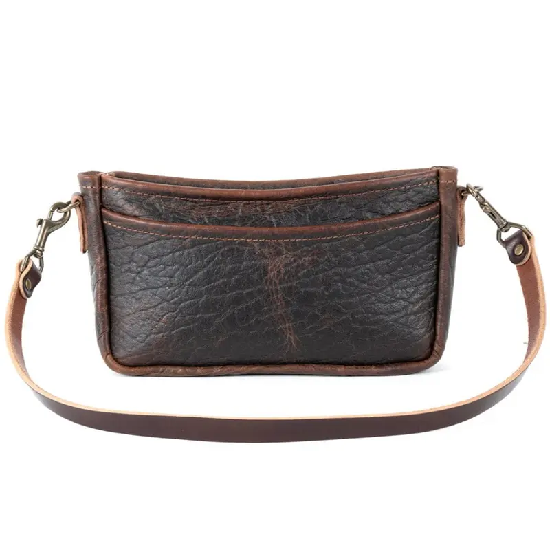 RENNIE LEATHER SHOULDER BAG - CHERRY BISON