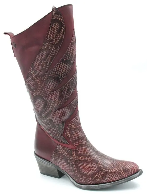 Reptile Wing Wrapped Leather Boot