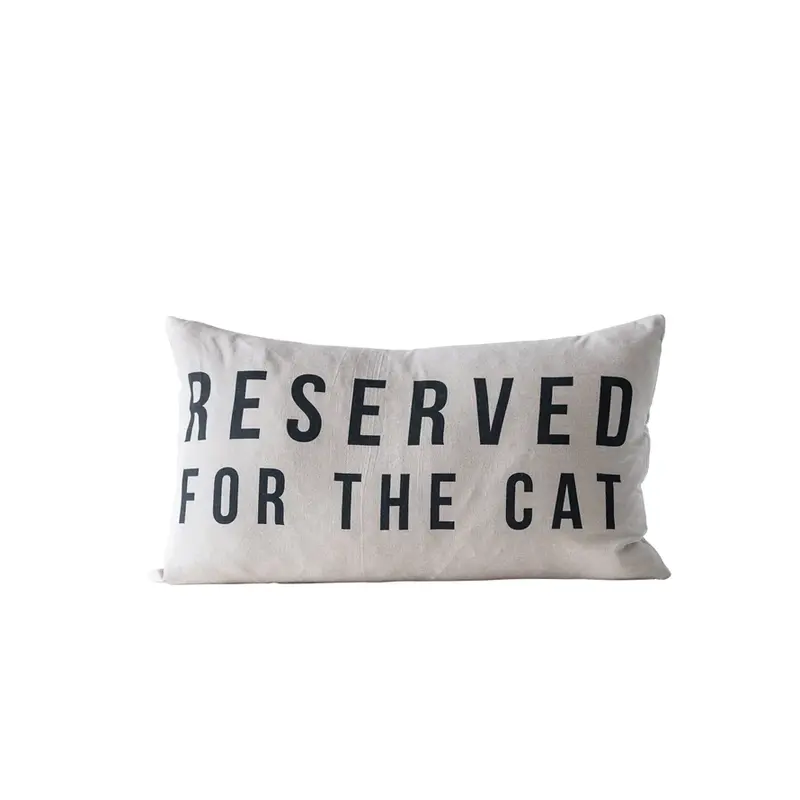 Reserved For The Cat Throw Pillow