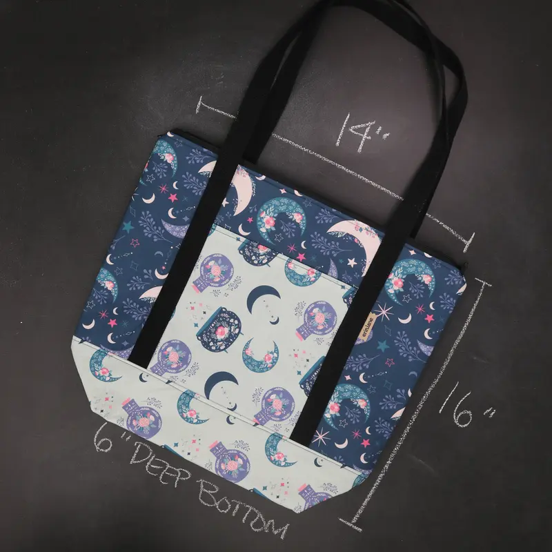 Reversible Hither Thither Tote Bag in Crescent Sonata