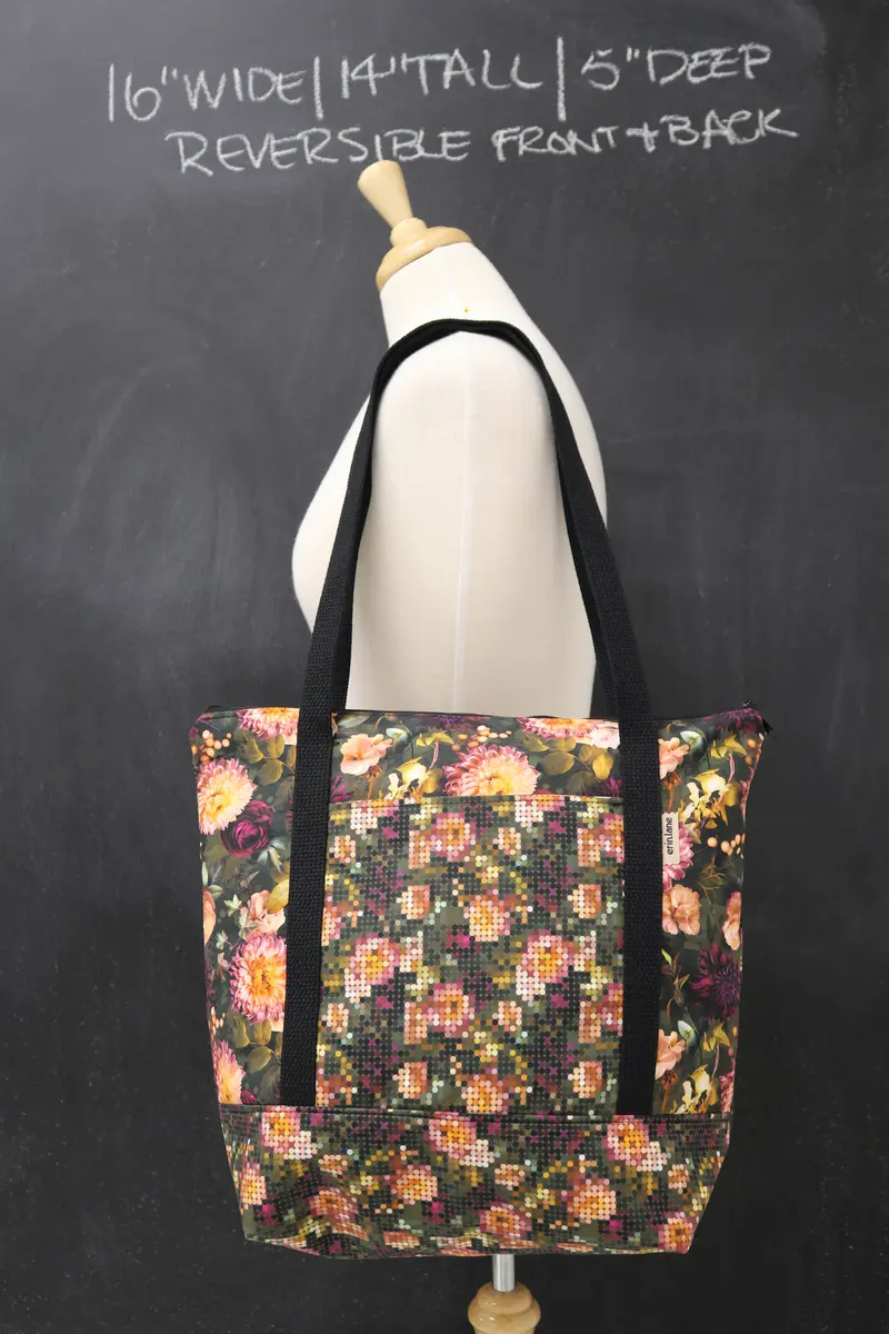 Reversible Hither Thither Tote Bag in Forget Me Never