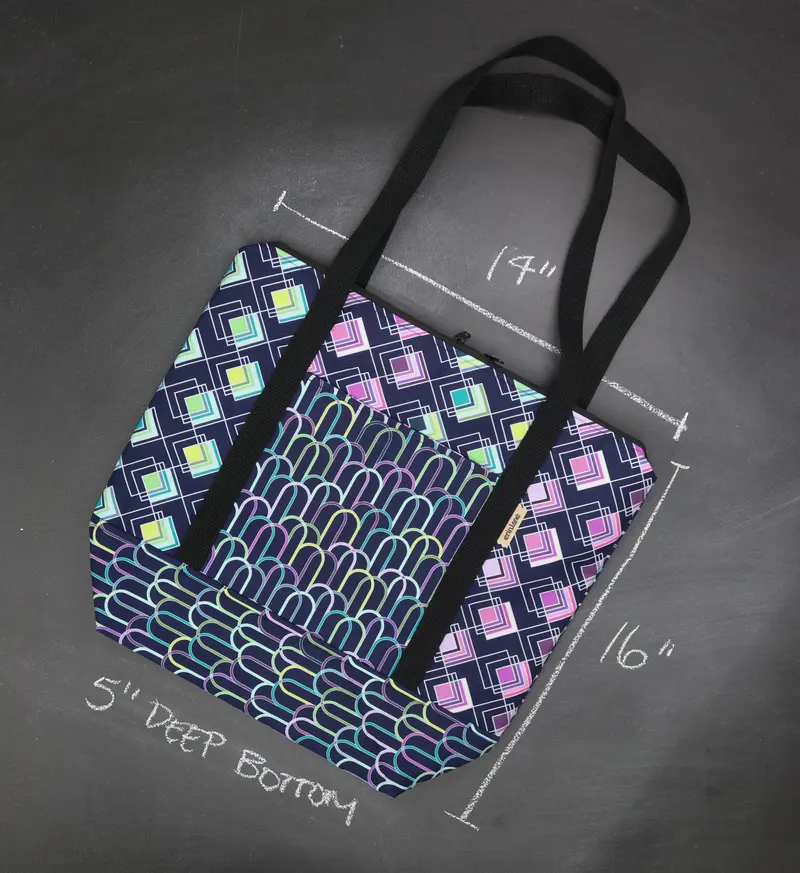 Reversible Hither Thither Tote Bag in Neon Bitters