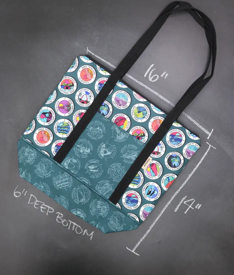 Reversible Hither Thither Tote Bag in Patch Authority