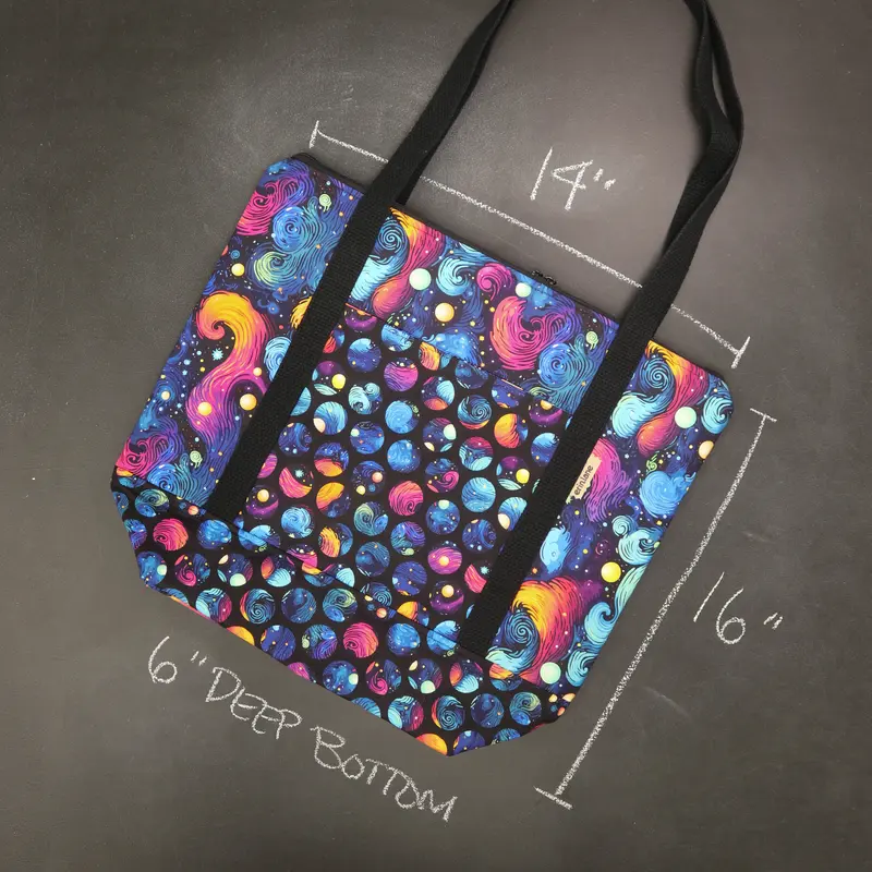 Reversible Hither Thither Tote Bag in Technicolor Twilight
