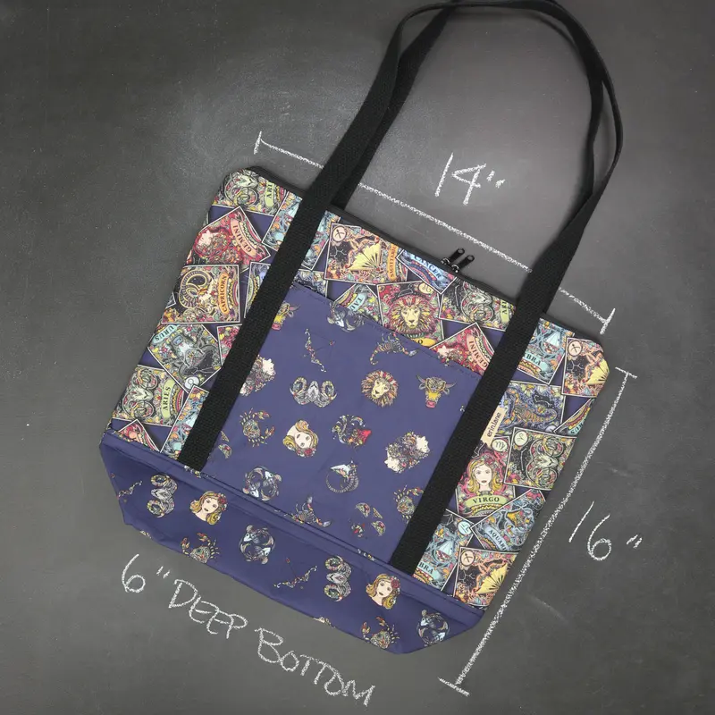 Reversible Hither Thither Tote Bag in Zodiac Deck