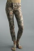 Reversible Khaki and Floral Pattern Pants