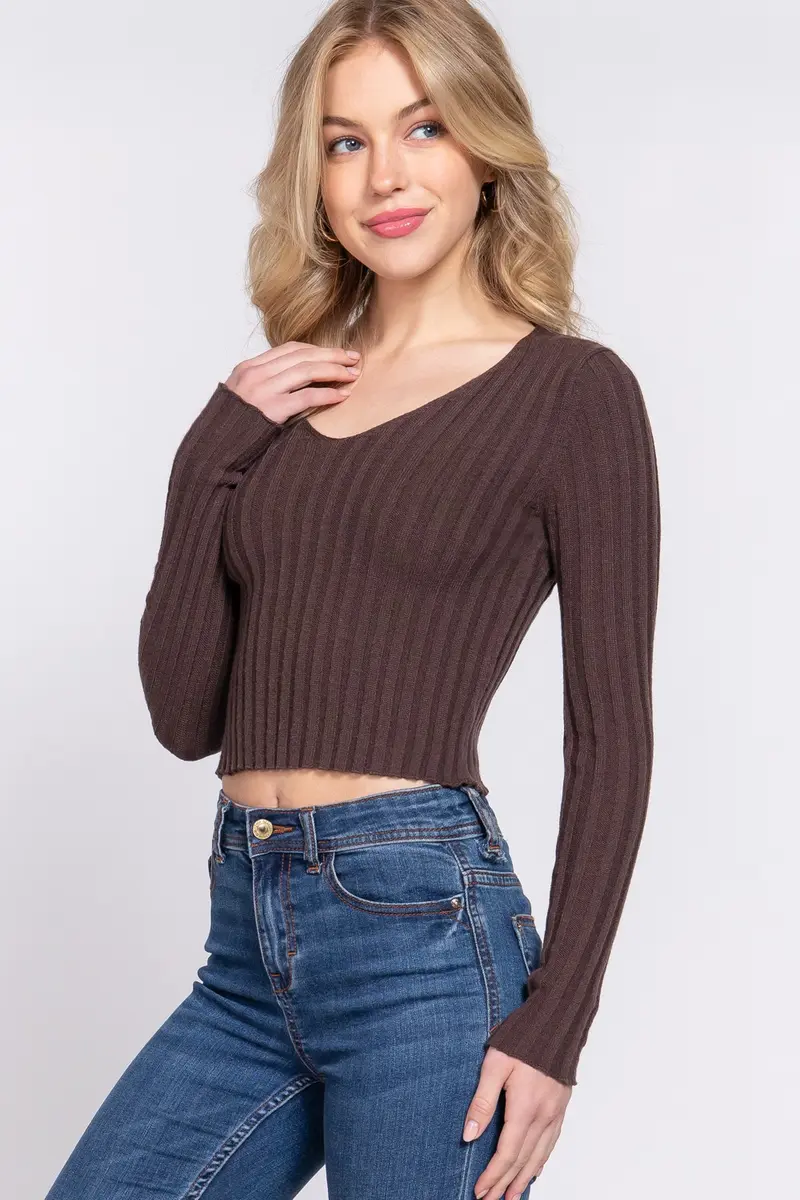 Ribbed Sweater - Pudding