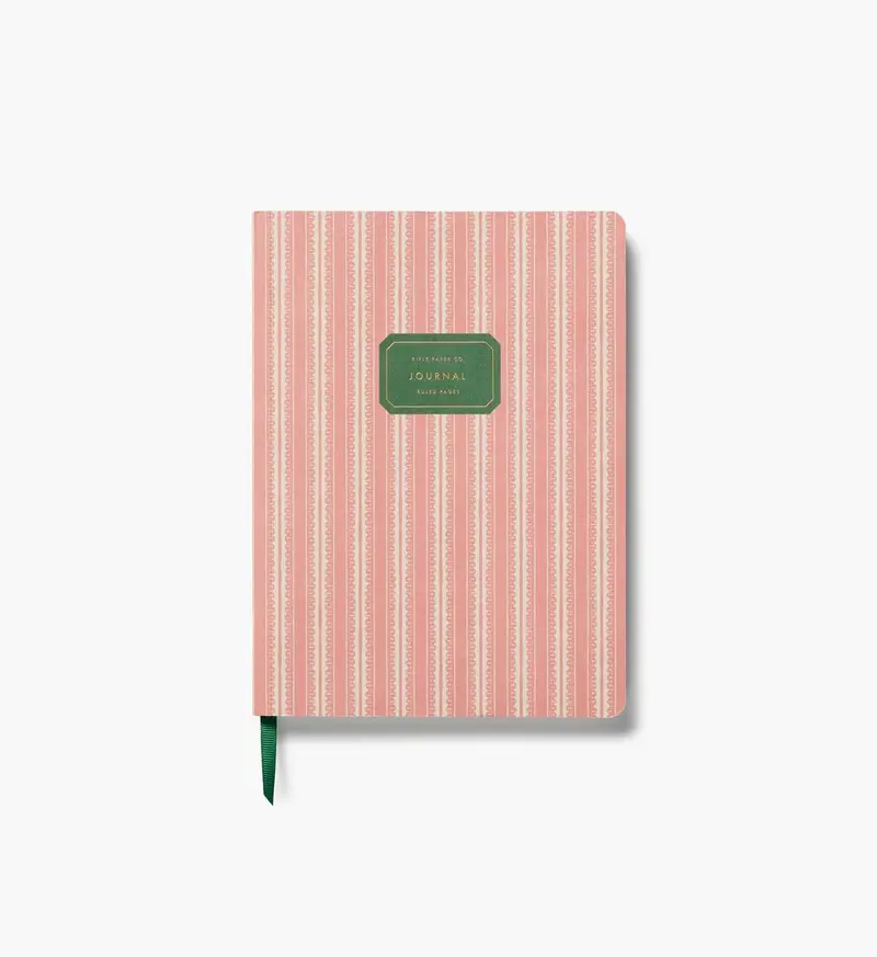 Rifle Paper Pinking Stripe Softcover Journal