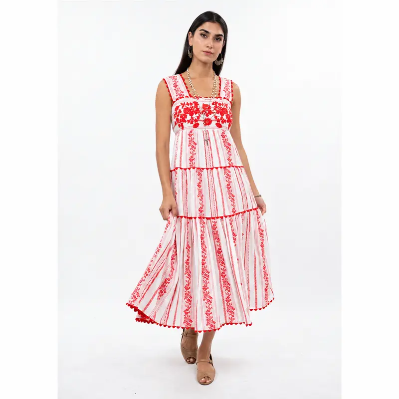Rosa Dress in Red Rose