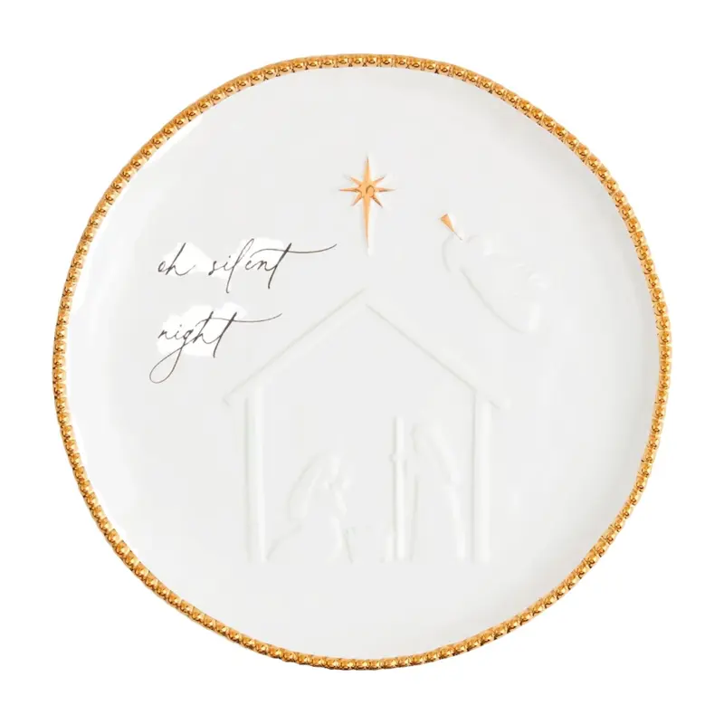 Round Nativity Platter by Mud Pie