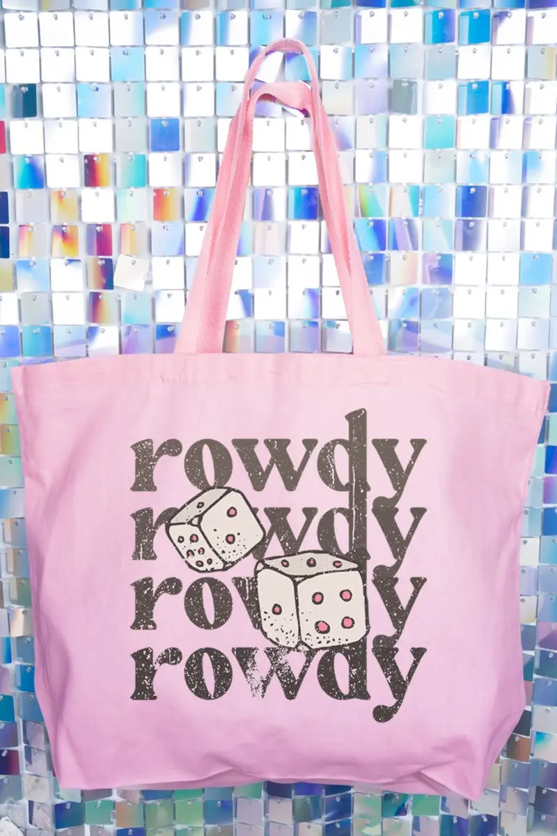 Rowdy Dice Canvas Jumbo Tote