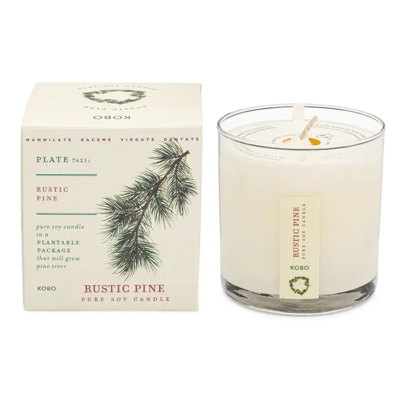 Rustic Pine - Pure Soy Candle Plantable Box