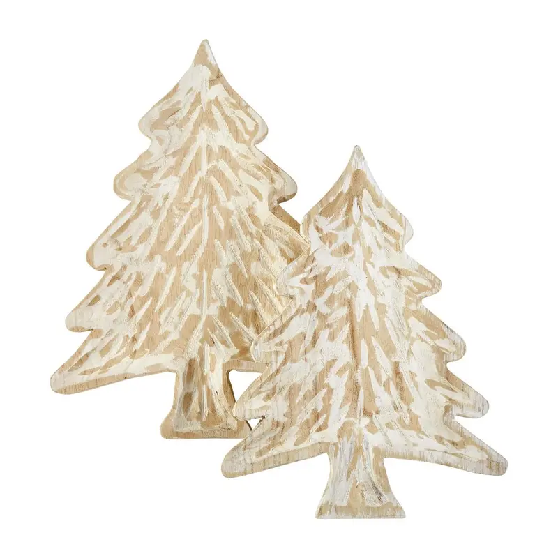 Rustic Tree Shaped Tray Set