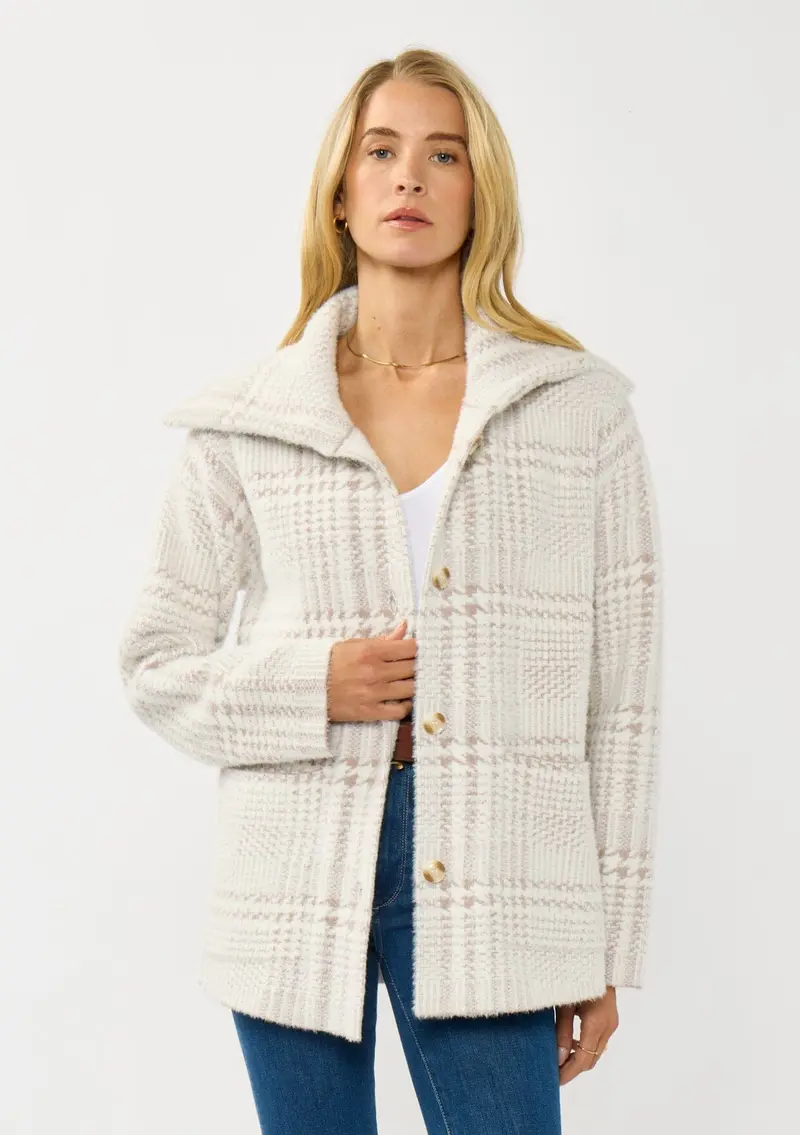 Ruthie Plaid Sweater Jacket