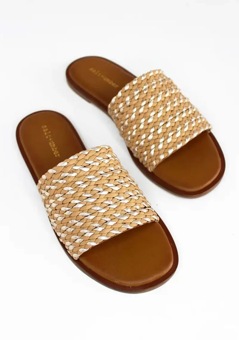 SALT + UMBER Mara Handwoven Slide Sandal
