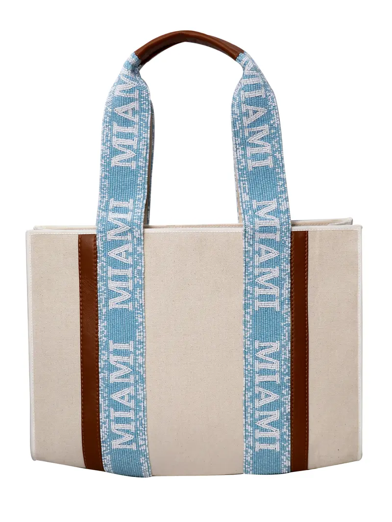 Sample MIAMI leather handle Tote