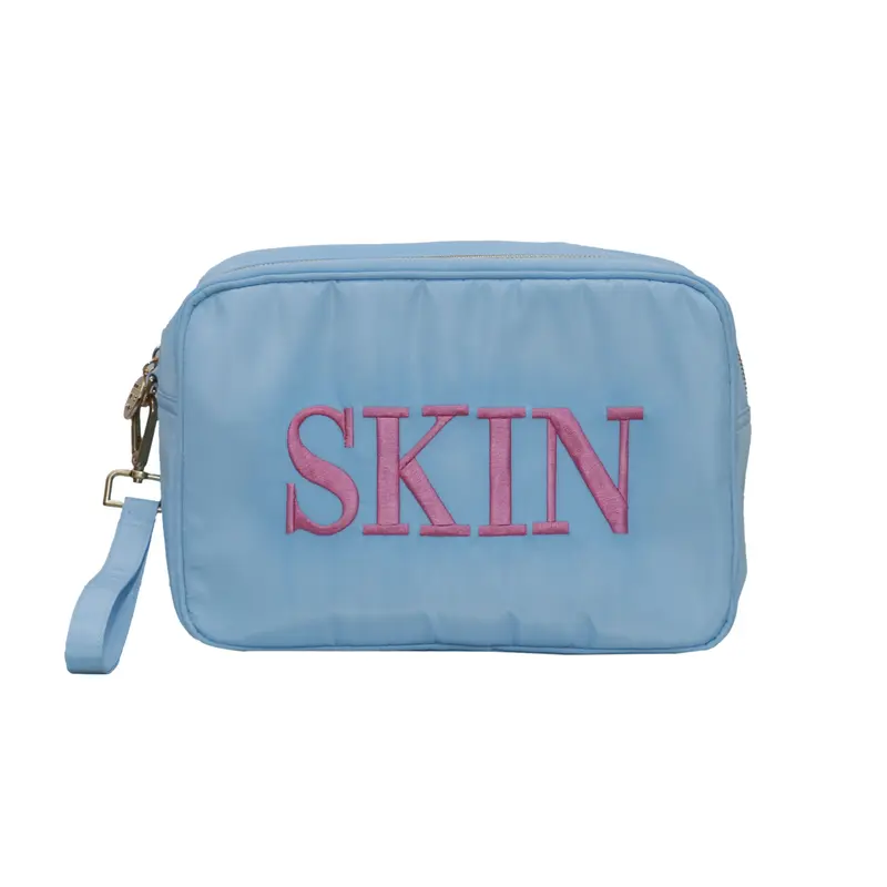 Sample SKIN blue cosmetic Nylon bag