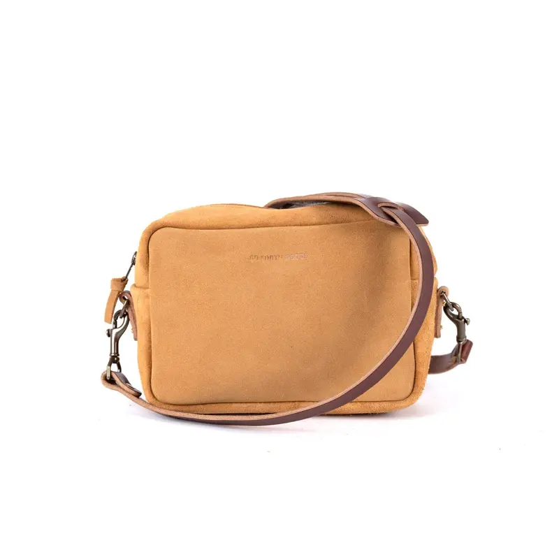 SARAH LEATHER CROSSBODY - DESERT SUEDE