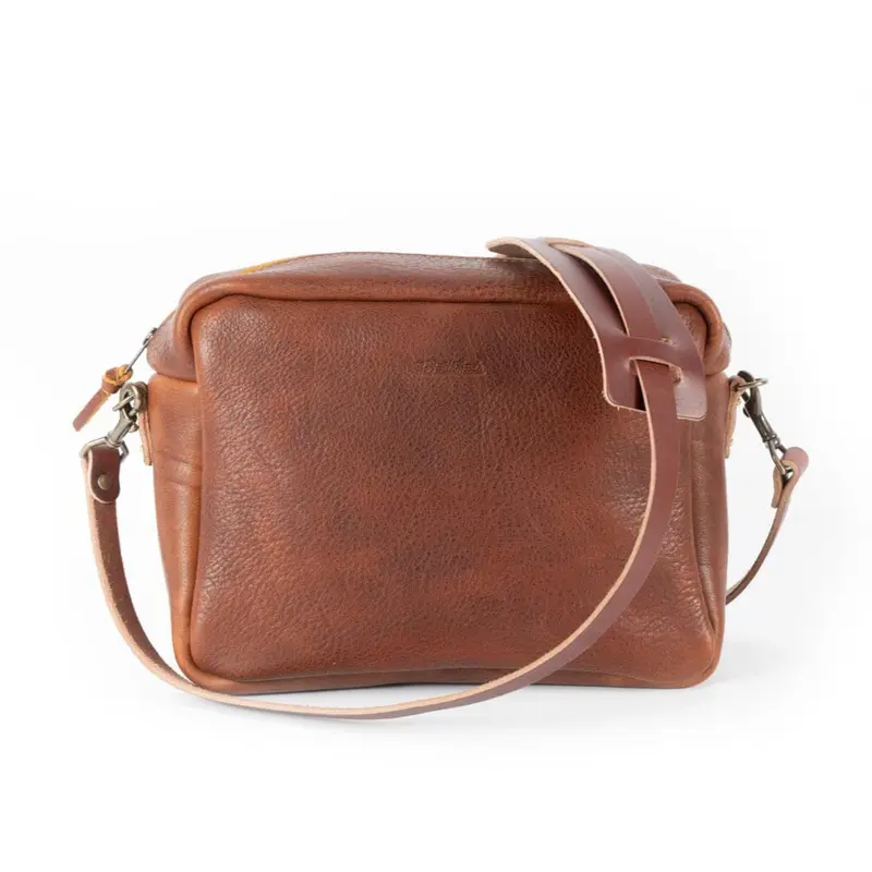 SARAH LEATHER CROSSBODY - MEDIUM - SADDLE | SADDLE STRAPS