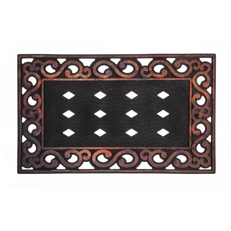 Sassafras Variegated Scroll Reddish Brown Mat Tray