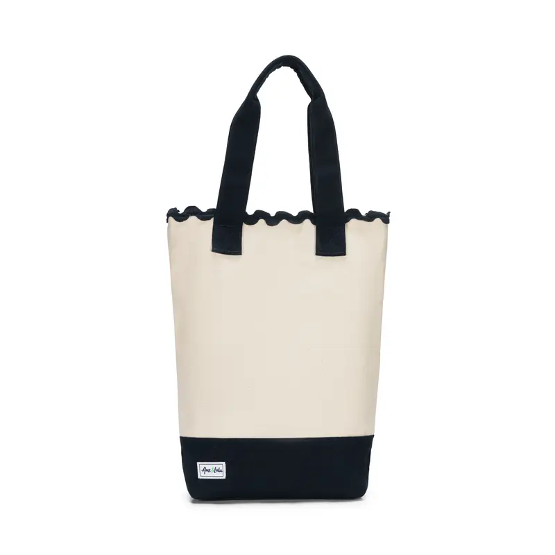 Scalloped Wine Tote