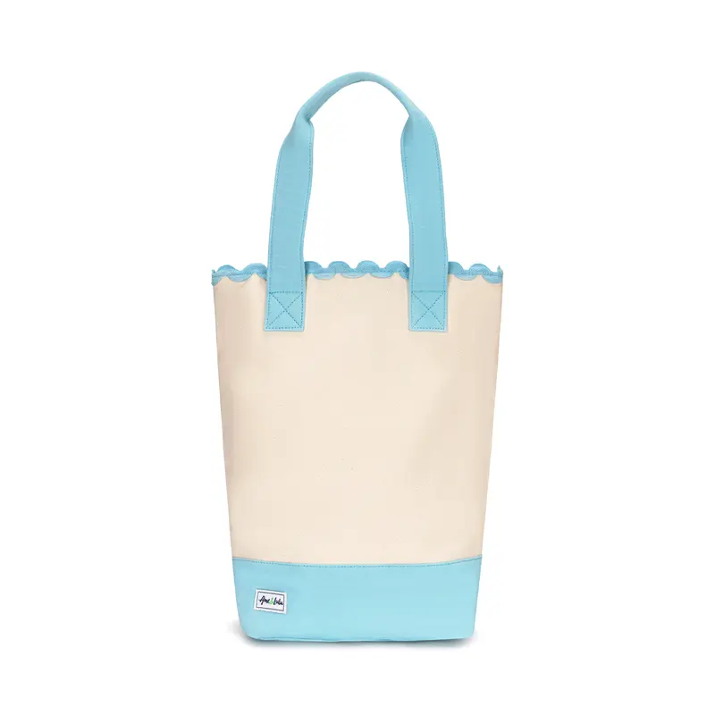 Scalloped Wine Tote