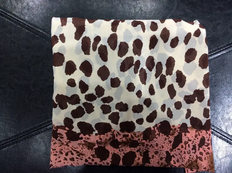 Scarf Square Tri Cheetah Print