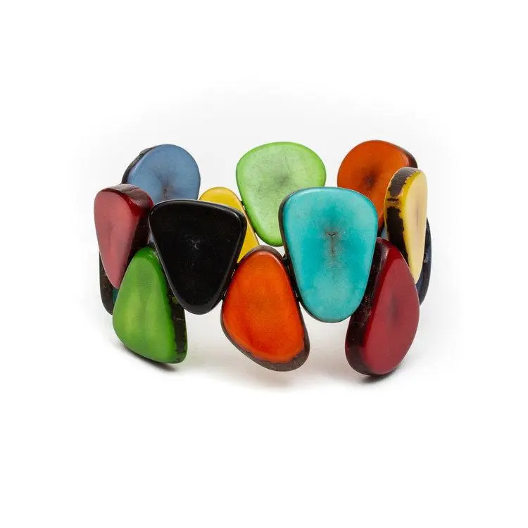 Sculpted Tagua Stretch Bracelet
