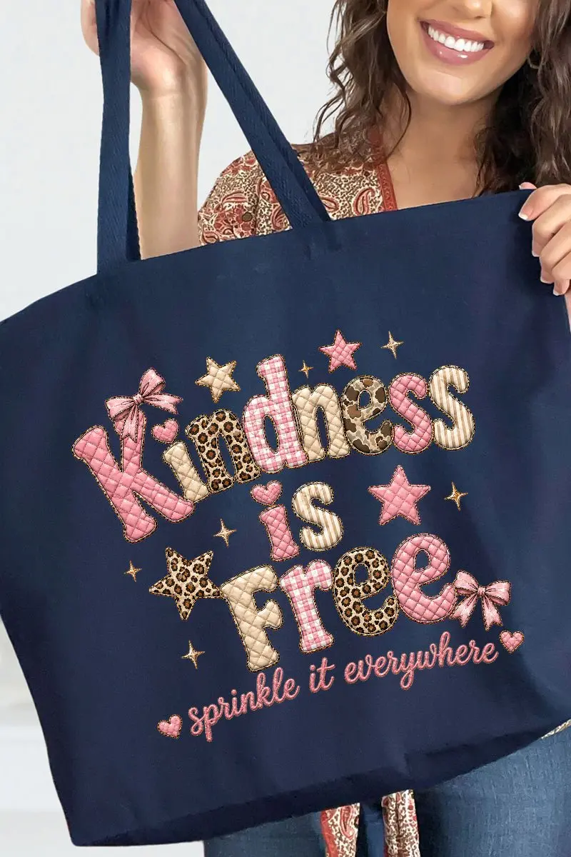 Sew Much Kindness Canvas Jumbo Tote