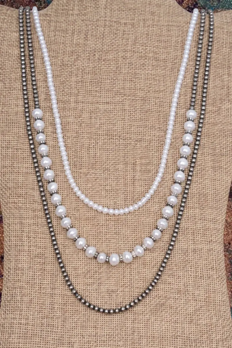 Shadow Canyon Pearl Layered Necklace