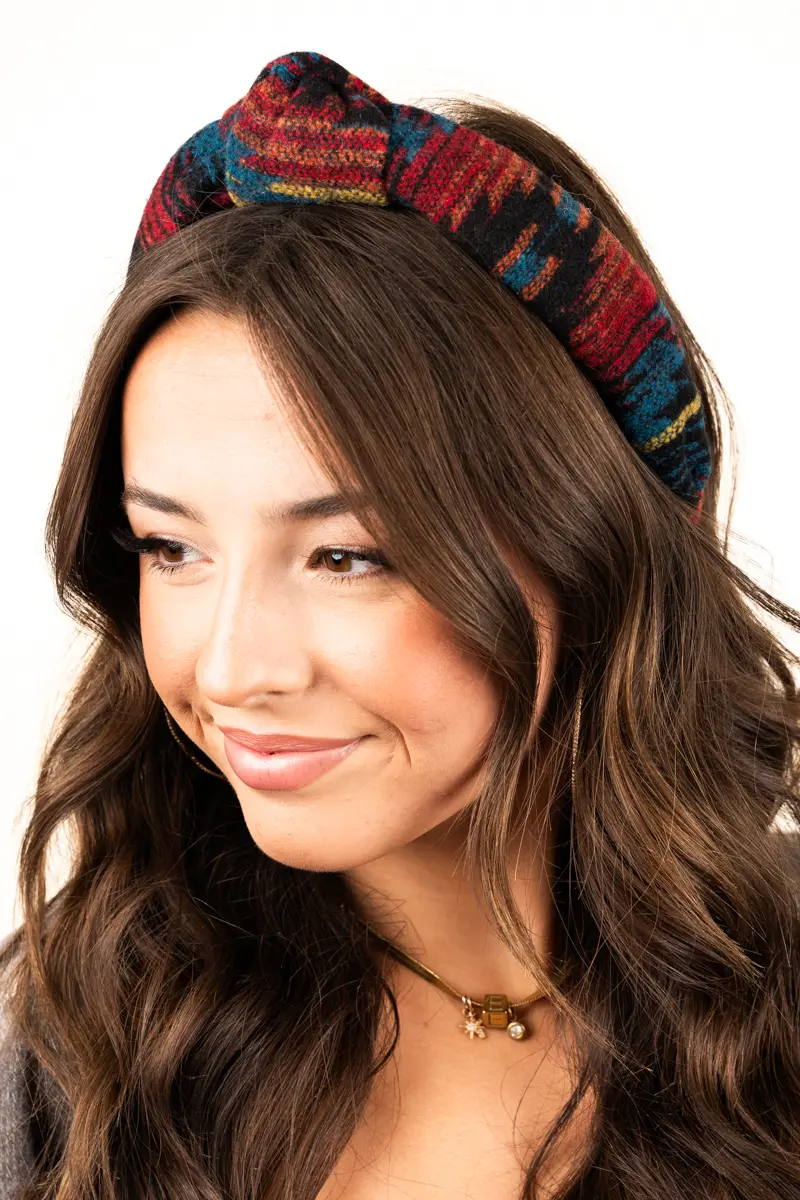 Sierra Vista Knotted Headband, Black