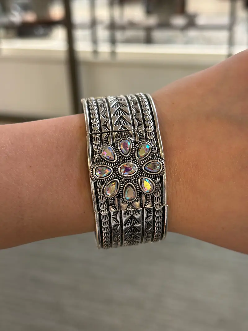 Silver Bloom Stretch Bracelet - PREORDER
