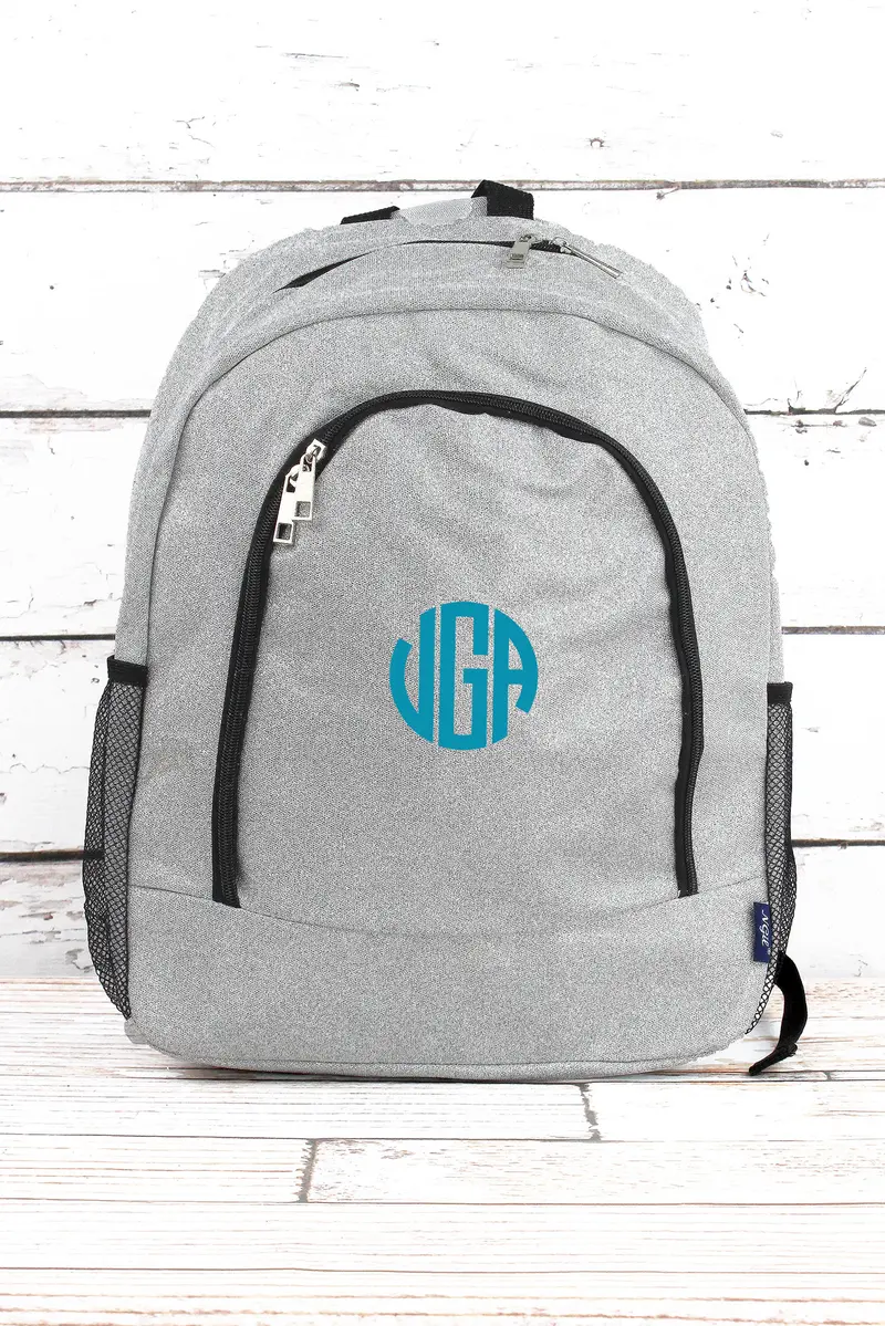 Silver Glitz & Glam Large Backpack